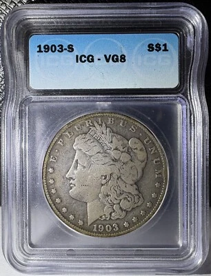 1903-S Morgan Silver Dollar ICG VG 8 - Image 1 of 2