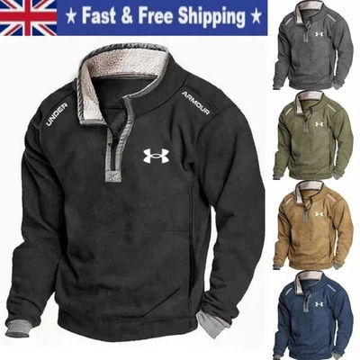 Men Casual Pullover Under Warm Fleece Warm#Tactical armour'Sweatshirt Jumper Top