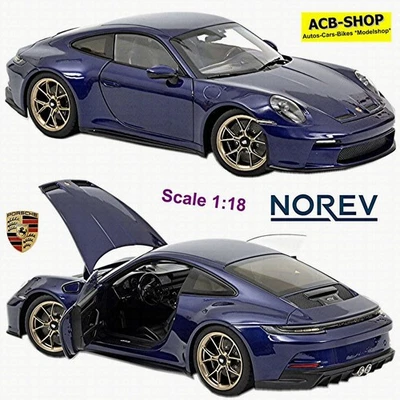 Porsche 911 GT3 Coupe mit Touring-Paket 2021 Blau metallic 1:18 Norev 187302 - Bild 1 von 3