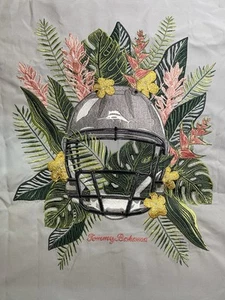 TOMMY BAHAMA EMBROIDERED FOOTBALL ISLAND COCONUT POINT FAN CAMP SHIRT $158, XXL - Picture 1 of 12