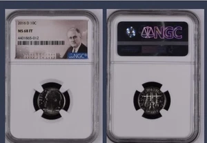 2016 D ROOSEVELT DIME NGC MS68 FT 2ND FINEST GRADE   - Picture 1 of 5