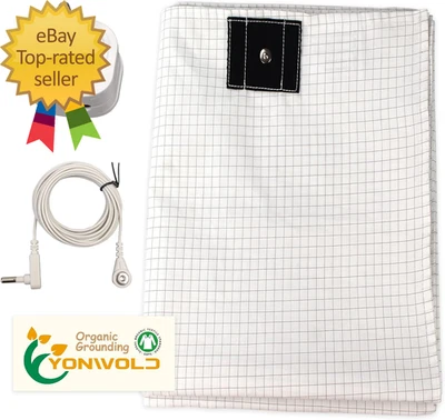 Sábana bajera orgánica 10 % plateada para terapia de sueño en cama con terreno más seguro Foto 1 de 4