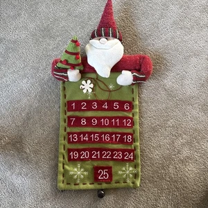 Christmas Advent Calendar Santa And Christmas Tree Fleece - Picture 1 of 4
