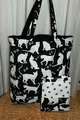 Einkaufstasche mit Hülle ,Stofftasche,Beutel,Shopper,selbst genäht - Bild 1 von 4