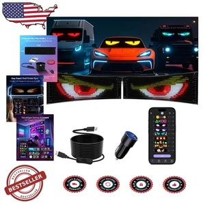 Flexible LED Car Sign 19" 2pc - Full Color Display, Bluetooth App Control - Picture 1 of 10