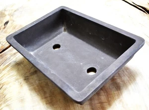 Bonsai Pot Tokoname Rectangle 26x19x7cm Vintage piece that matches the aged wood - Picture 1 of 16
