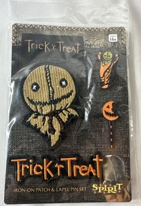 Trick 'r Treat Sam Set di spille da stiro su toppa e smalto Spirito Halloween - Foto 1 di 3