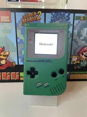 Actualización Pantalla Retroiluminada Original Nintendo Game Boy DMG-01 IPS - Nueva Carcasa Verde Foto 1 de 4