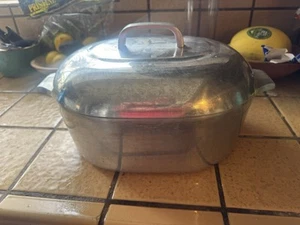 Vintage Magnalite Wagner Ware 4265-P Turkey Roaster Oval W/Lid & Trivet - Picture 1 of 4