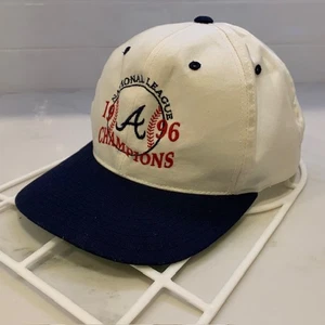 1992 Atlanta Braves National League Champions White Embroidered Snapback Hat - Picture 1 of 7