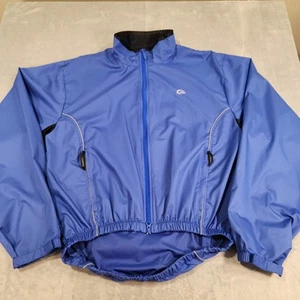 Canari Mens Cycling Jacket Large Blue Full Zip Lightweight Biovent Windbreaker - Picture 1 of 14
