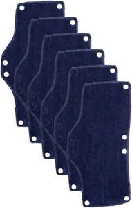 G & F Terry Topper Snap-On Hard Hat Sweatband, Blue, 6 pieces - Picture 1 of 9