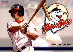 2008 Pawtucket Red Sox Choice 20 Chad Spann Buena Vista Georgia GA Baseball Card