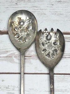 Vintage Sheffield England Obst & Gemüse Design Silberteller Salatservierer, 2er Set - Bild 1 von 11
