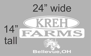 Custom Name Farm Tractor Car Truck Window Vinyl Decal Sticker - Picture 1 of 2