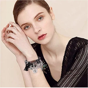 Set Bracciali Donna Moda Legno Perline Boho Piccolo Elefante Charm Bracciali Vinta - Foto 1 di 1