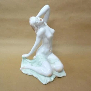 Pin-Up Girl Akt Porzellan Figur Káldor Aurélm Ungarn Vintage W-C - Bild 1 von 5