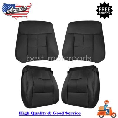 Both Side Bottom Top Leather Seat Cover Black For 07-14 Lincoln Navigator Luxury - Image 1 of 4