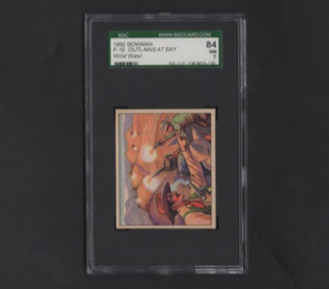 1949 Bowman Wild West F10 Outlaws Aat Bay SGC 7