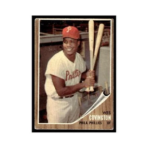 1962 Topps Baseball Card (Damaged) Wes Covington Phillies #157 - Picture 1 of 3