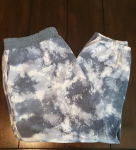 Pantalones deportivos para mujer Abound Tie Dye talla 2XL gris blanco cintura y dobladillo reunidos - Imagen 1 de 3