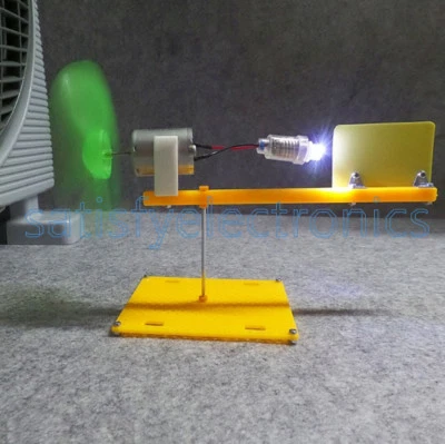 Micro Wind Turbines Generator kleine DC Motor Blätter mit Halter DIY Kits SF - Bild 1 von 4