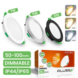 UK LED Recessed Ceiling Lights 3CCT Dimmable Ultra Slim 4W 5W 7W Spot Downlight - Picture 1 of 32
