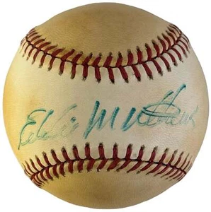Eddie Mathews Autographed Official National League Baseball (JSA) - Picture 1 of 3