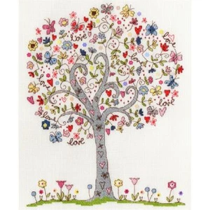 Bothy Threads counted cross stitch Kit "Love Tree", 24x30cm, XKA2 - Picture 1 of 1