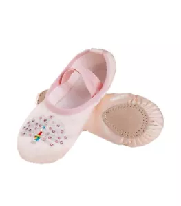 Ballet Shoes for Girls, Split Sole Toddler Ballet Shoes Satin Ballet Slippers - Picture 1 of 6