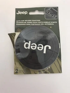 Jeep Auto Cup Holder Coasters Set Of 2 New But Open Boxed - Picture 1 of 4