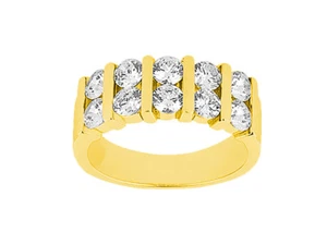 0.70ct Diamond Wedding Band Ring 925 Sterling Silver Channel Setting JK I1-I2 - Picture 1 of 3