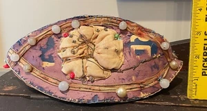 Victorian Hand Made Sewing Bag or Pinch Purse? Boho Folk Art Antique Old ODDITY  - Picture 1 of 12