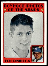 1972 Topps Baseball Card Lou Piniella Kansas City Royals #491 NM