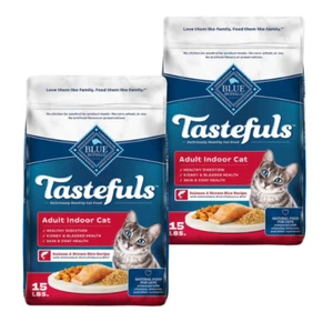 Blue Buffalo Tastefuls Salmon & Brown Rice Recipe Indoor Dry Cat Food, 30lbs - Picture 1 of 9