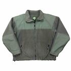 Vintage Cabelas Fleece & Nylon Polartec Jacke grün Reißverschluss Kanada Herren Gr. XL