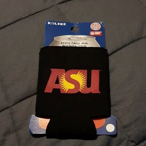 ARIZONA STATE UNIVERSITY ASU SUN DEVILS KOOZIE CAN COOLER NEW FLAT - Picture 1 of 3