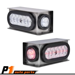 Steel Housing LED Box 6" Oval Tail Light ,2" Marker Light Fits For Trailer/Truck - Picture 1 of 12