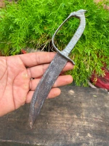 Cuchillo daga antiguo de metal con mango de caballo hoja de hierro forjado a mano espada Khanjar - Imagen 1 de 6