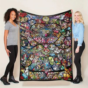 Disney Prinzessin-Motiv Fleecedecke Geschenk für Kind und Familie, perfektes Geschenk - Bild 1 von 6