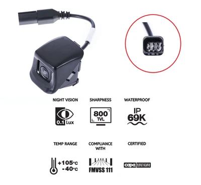 Back Up Rear View Tailgate Reverse Camera OE Quality For Toyota Hilux 2005-2015 - Imagen 1 de 4