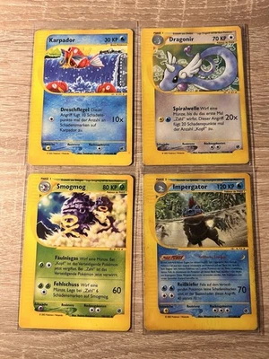 Pokémon 4 St. Expedition Dragonir 75, Karpador 118, Smogon 70, Impergator 47 DE - Bild 1 von 2