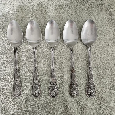 Juego de 5 cucharas sopera Cambridge Silver Place/oval diseño de 3 cono de pino (ino inoxidable) Foto 1 de 2