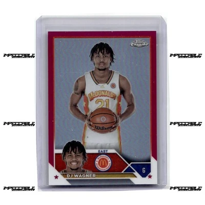 2023 Topps Chrome McDonald's A/A - Fuchsia #59 DJ Wagner Rookie /150 - Image 1 of 2