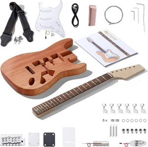Leo Jaymz DIY ST Style E-Gitarren-Bausätze mit Mahagoni Korpus und Ahorn - Bild 1 von 5