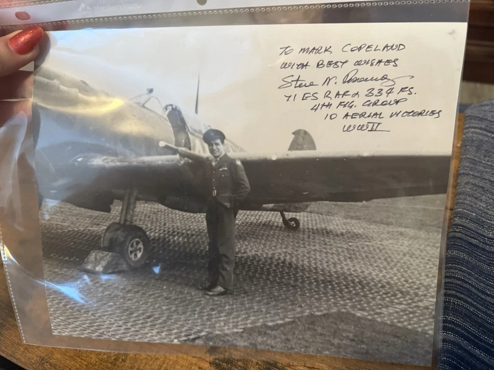 Foto original firmada por Steve “Spiro” Pisanos An American Hero Segunda Guerra Mundial Foto 1 de 1