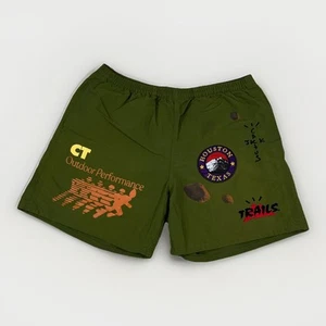 Travis Scott Cactus Jack Running Wild Shorts Men's Size M Olive (CJNT-PS21) - Picture 1 of 5