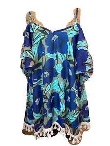 Judith March Designer Floral Cold Shoulders Top - Large - Bild 1 von 4