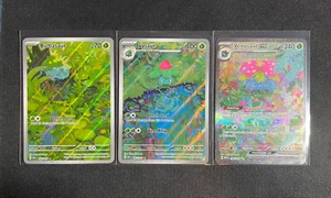 Bulbasaur 166 Ivysaur 167 & Venusaur ex 198 IR/SIR - Pokemon 151 English NM Set - Bild 1 von 8