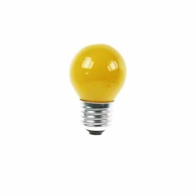 Golf Ball Bulb 45mm Round 240V 15W E27 Yellow - Image 1 of 2
